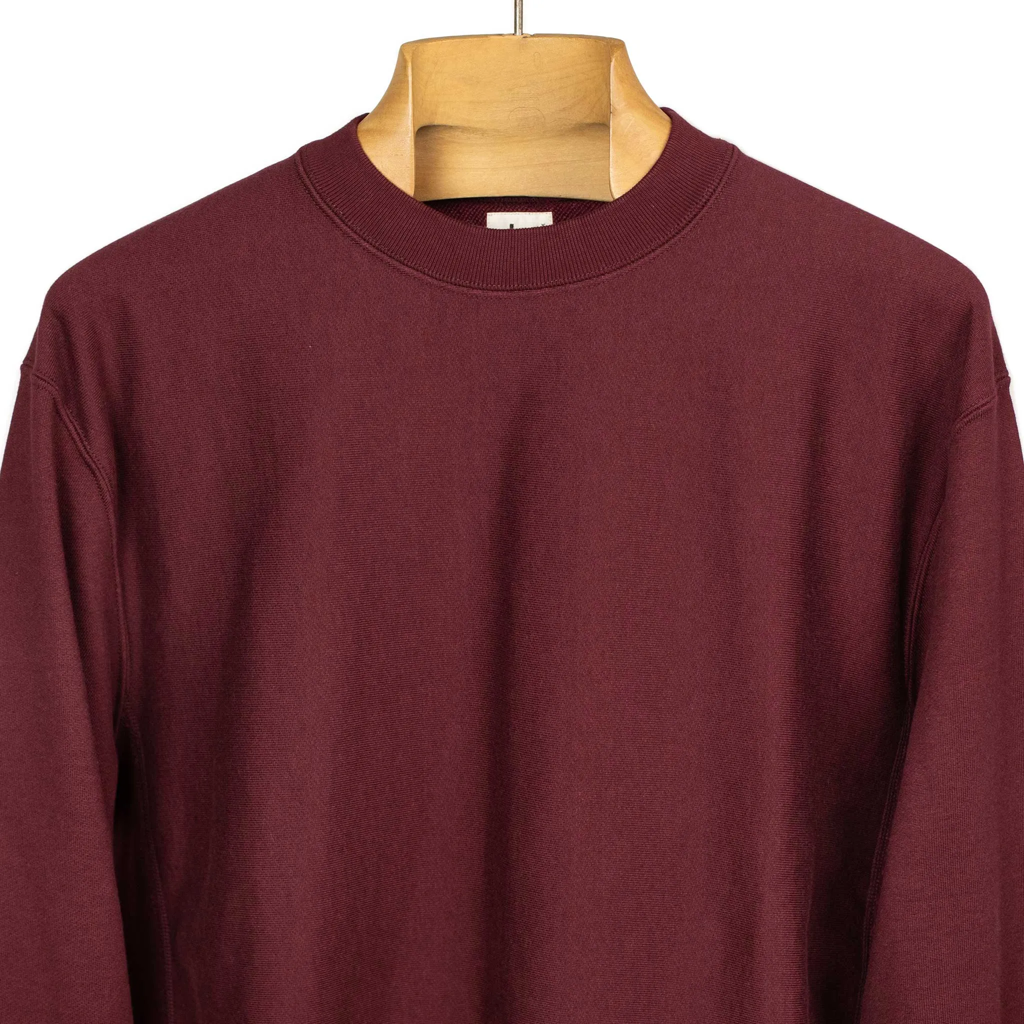 Soft and Hard crewneck sweatshirt in Burgundy cotton