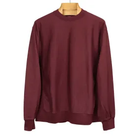 Soft and Hard crewneck sweatshirt in Burgundy cotton