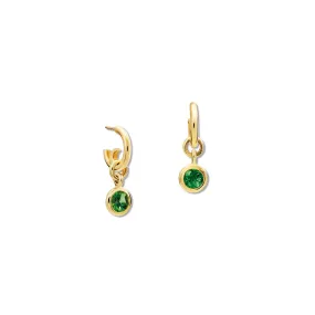 Talya Earring Drops Yellow Gold - Chrome Diopside