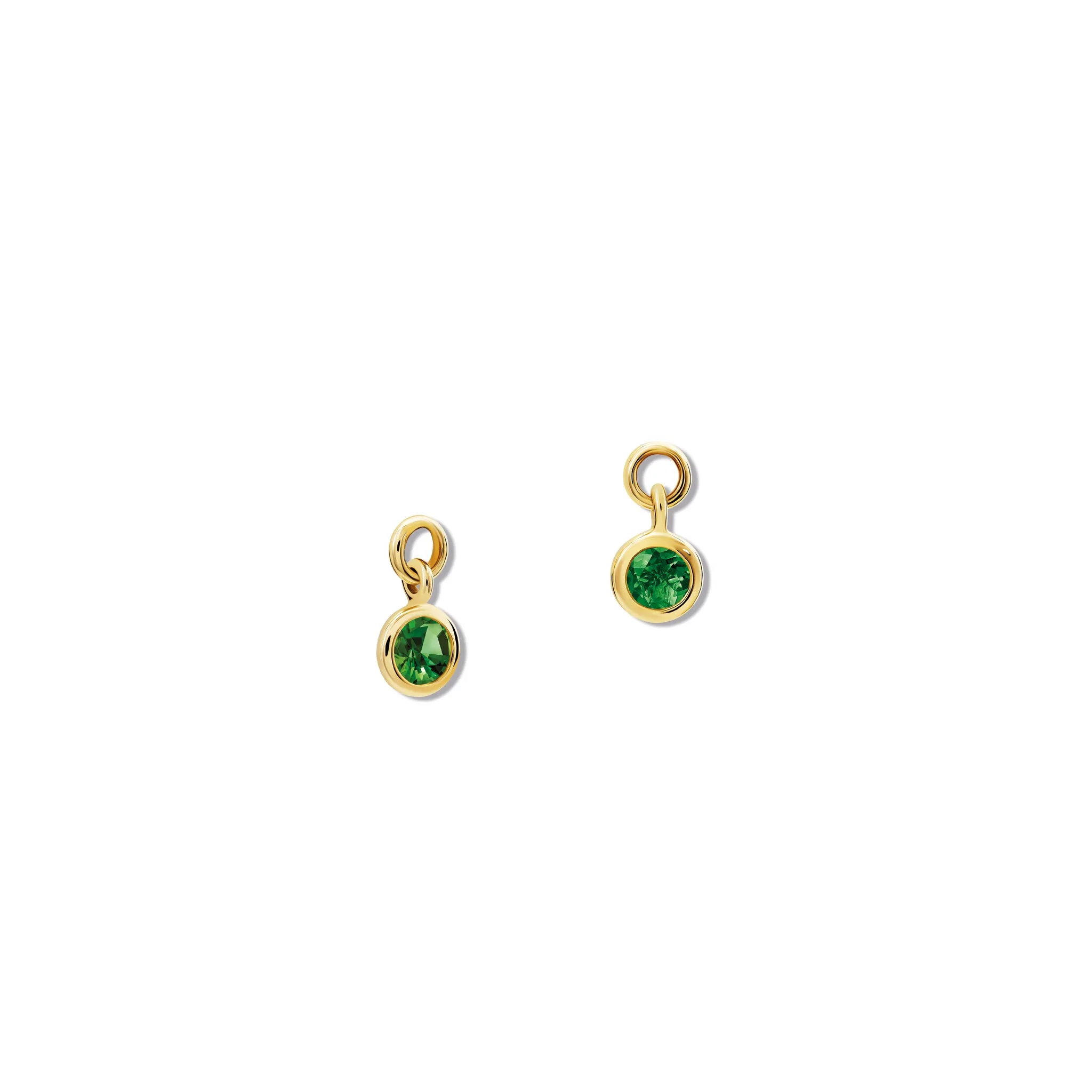 Talya Earring Drops Yellow Gold - Chrome Diopside