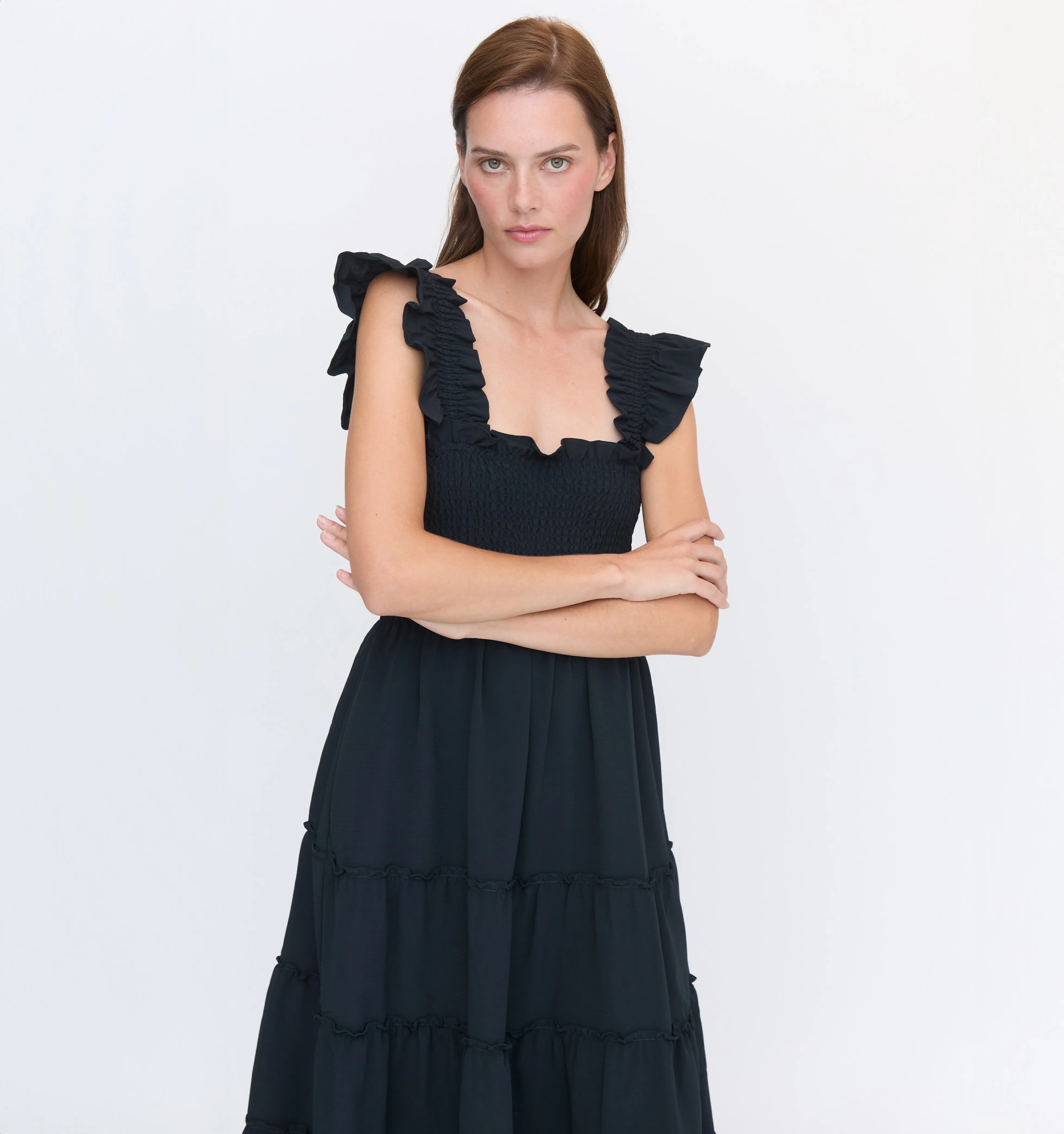 The Ellie Nap Dress - Black Crepe