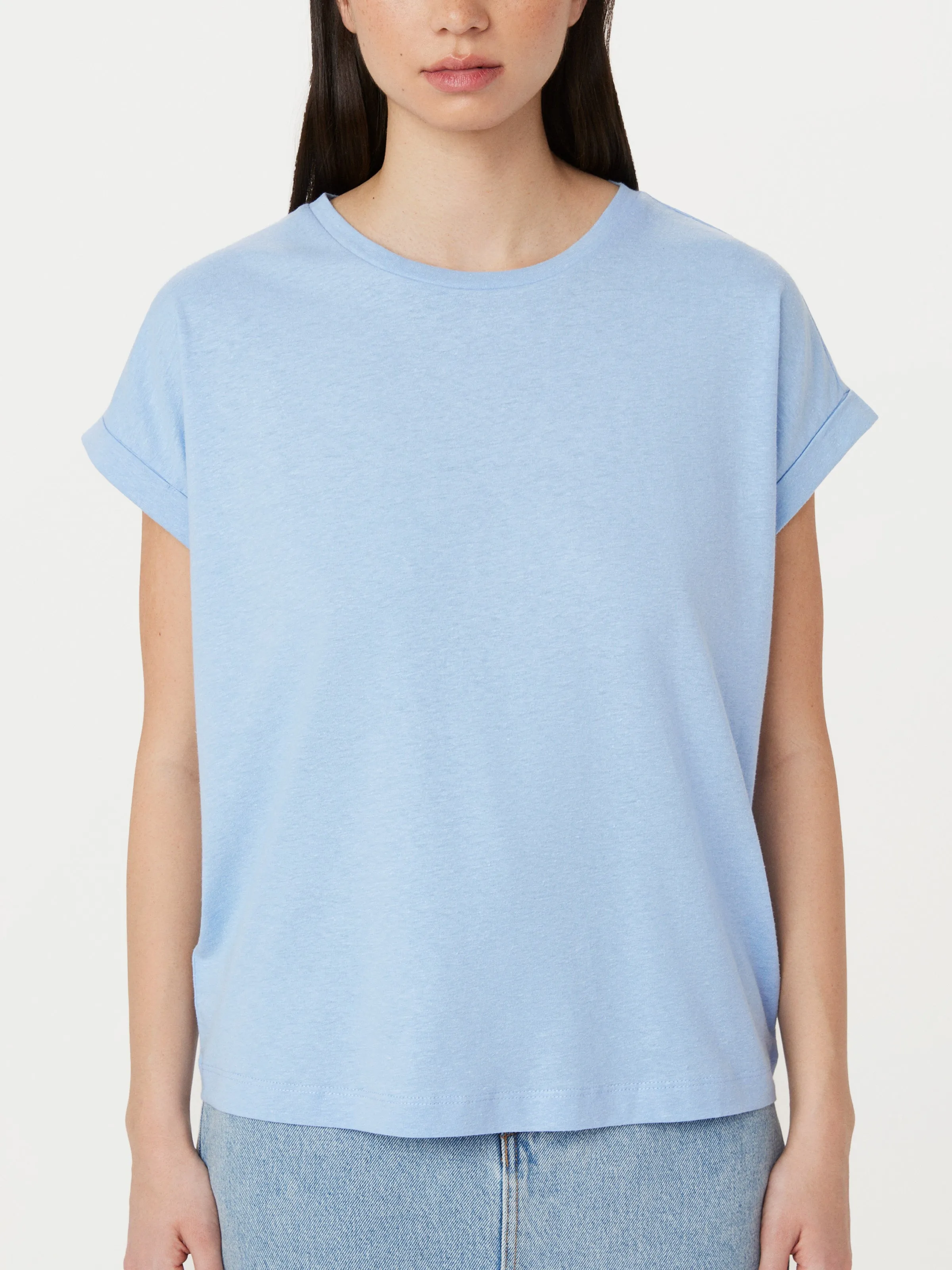 The Hemp Relaxed T-Shirt in Sky Blue