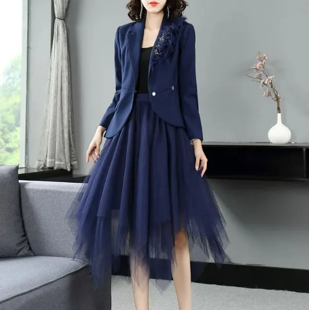 The Siohban Long Sleeve Two Piece Dress - Multiple Colors