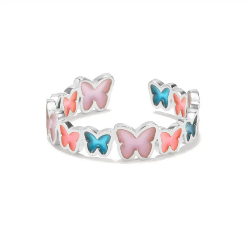 Unique and Colorful Butterfly Glow Ring