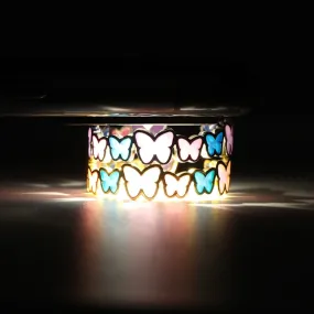 Unique and Colorful Butterfly Glow Ring