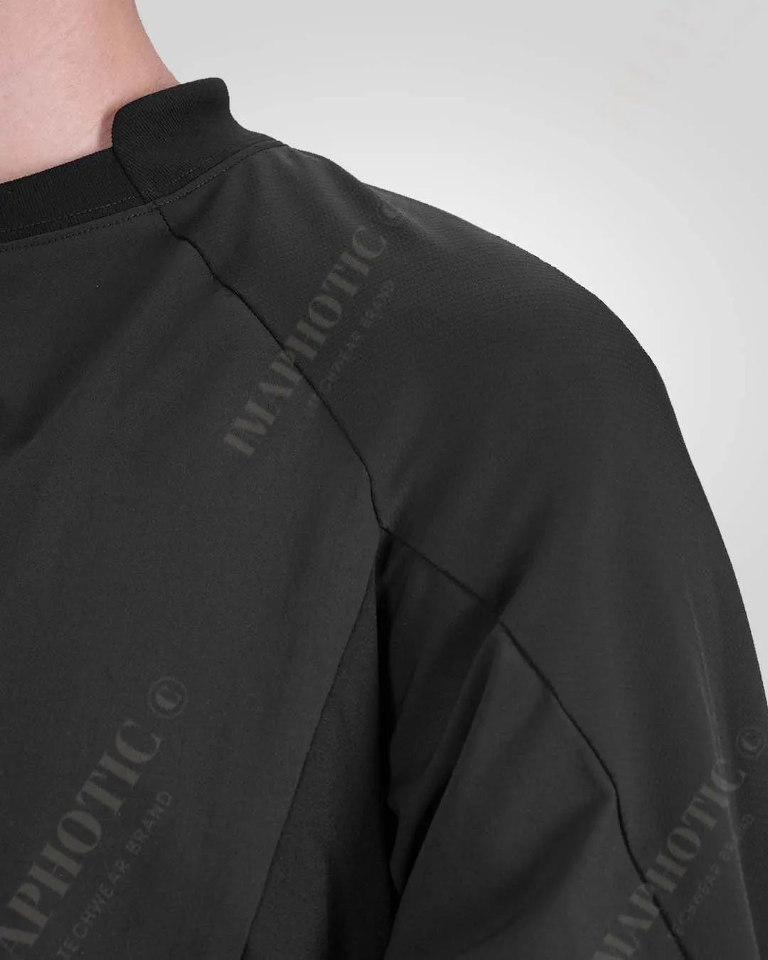 Urban Edge Tactical Raglan Sweatshirt | Modern Black Attire