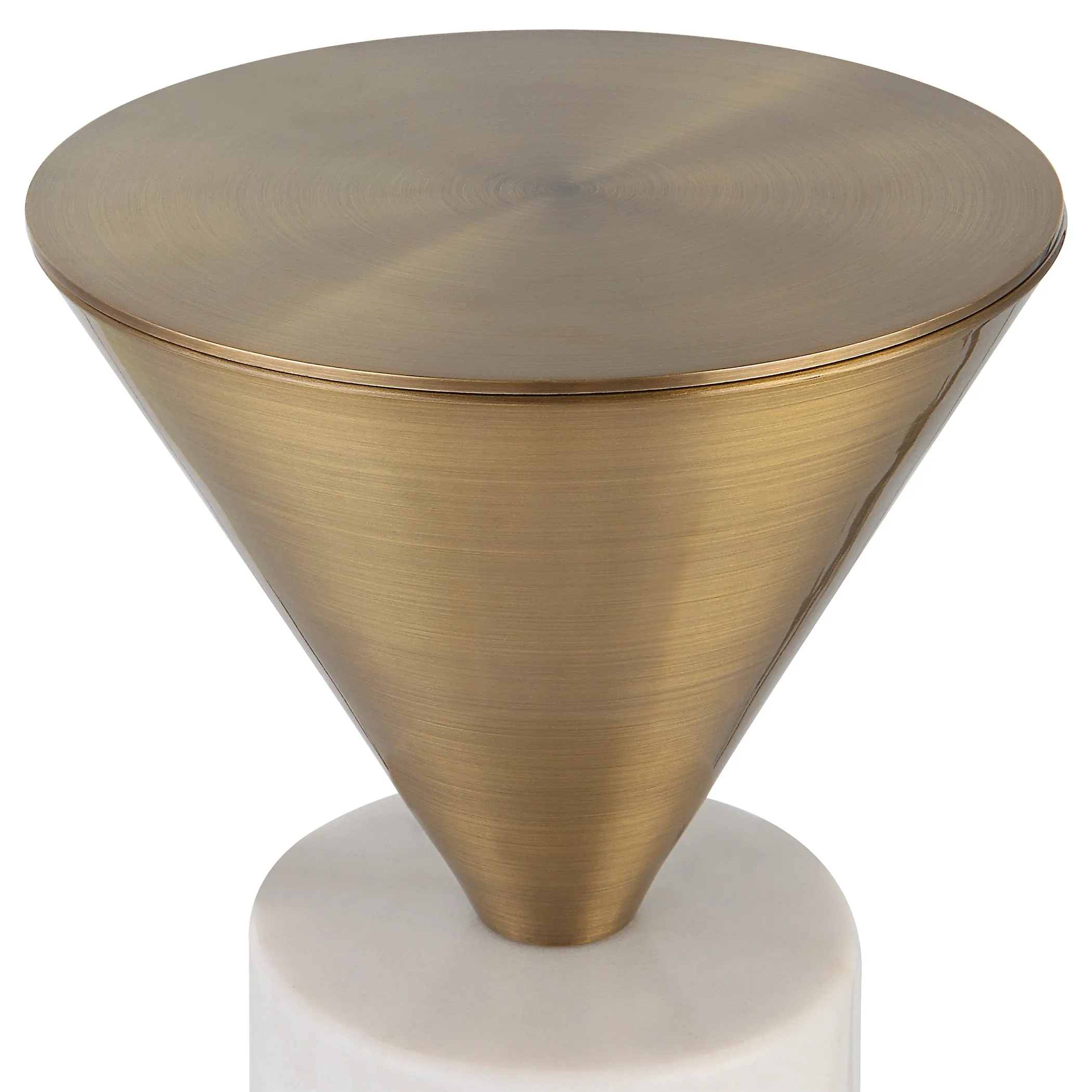 Uttermost Top Hat Brass Drink Table