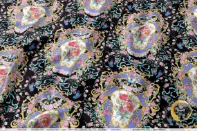 VICTORIAN Florals Apparel Fabric 3Meters , 6 Designs | 8 Fabrics Option | Baroque Fabric By the Yard | 046