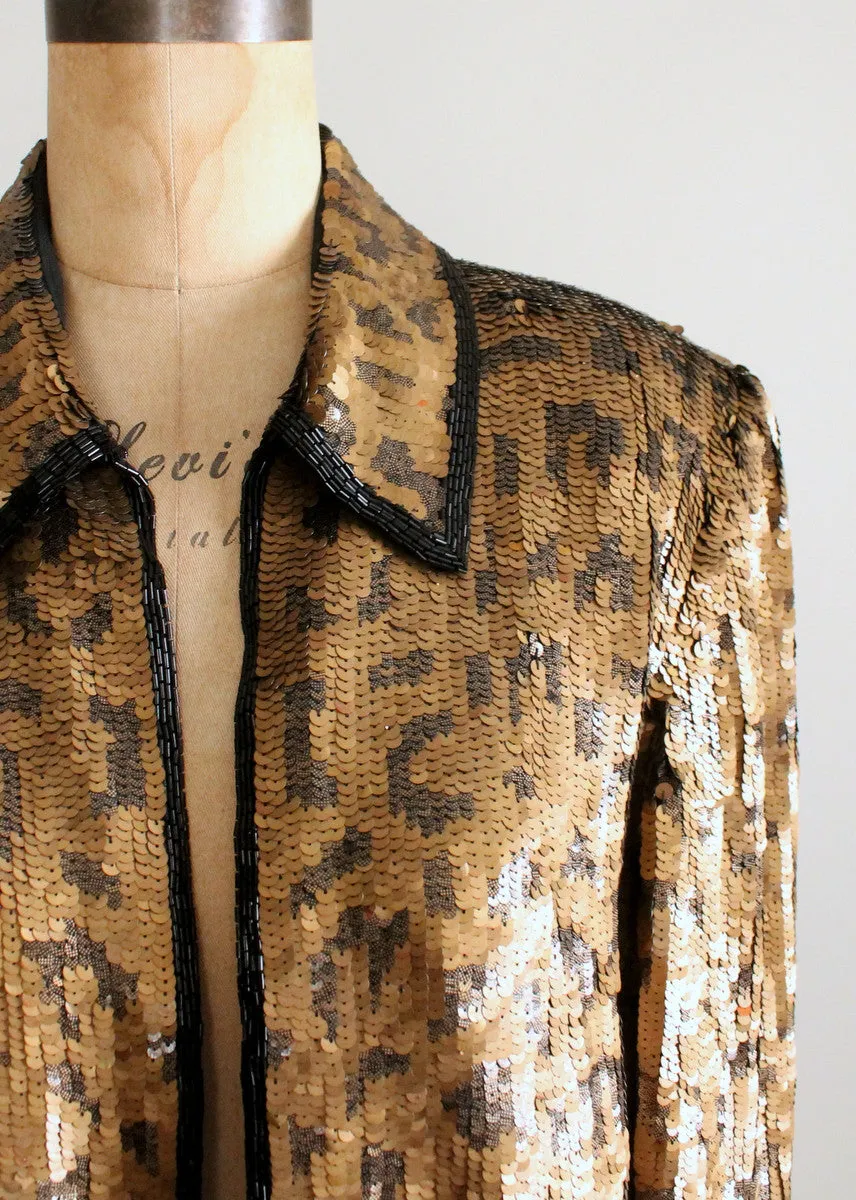 Vintage 1980s Sequined Slouch Jacket