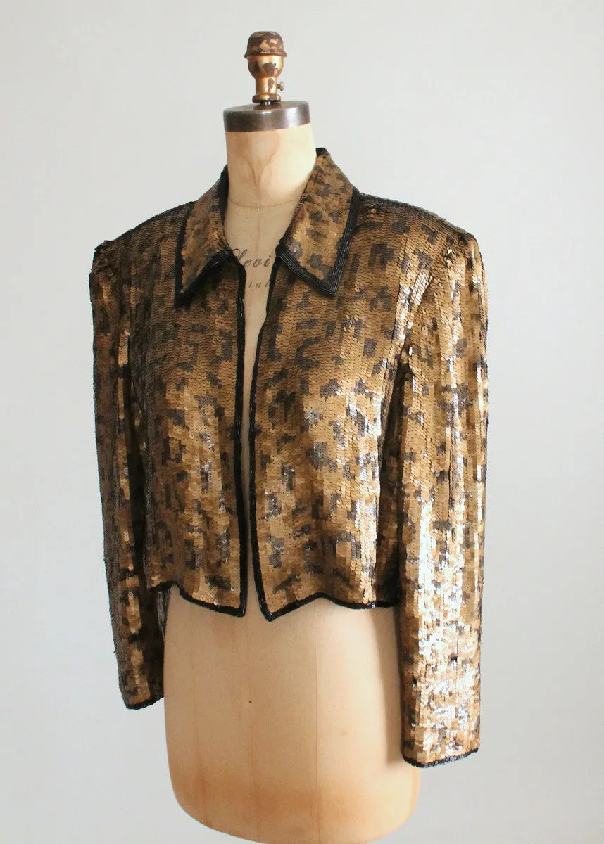 Vintage 1980s Sequined Slouch Jacket