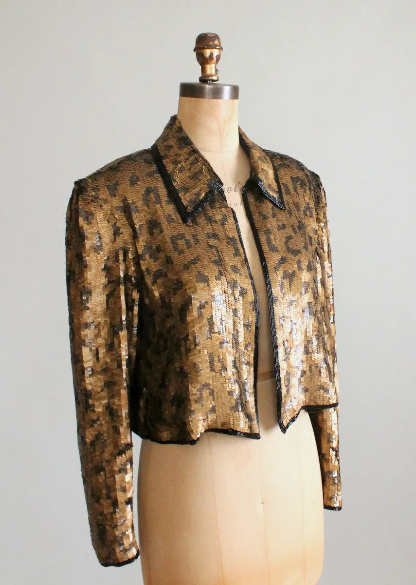 Vintage 1980s Sequined Slouch Jacket