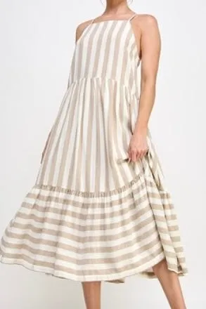 VISTA OAKS STRIPED DRESS