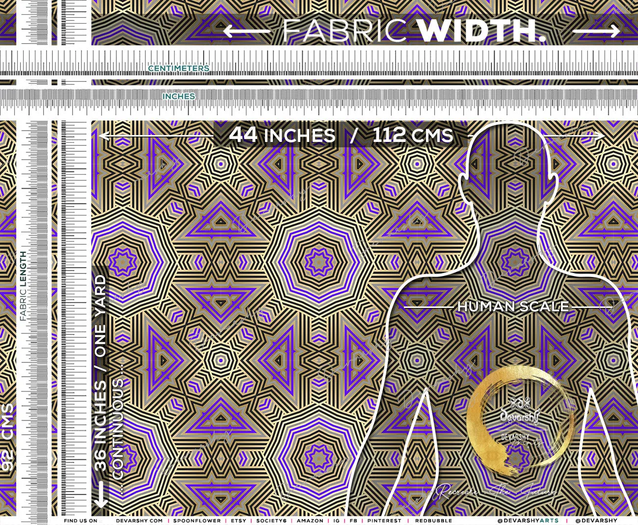 Web Pattern Apparel Fabric 3Meters , 9 Designs | 8 Fabrics Option | Abstract Fabric By the Yard | D20090