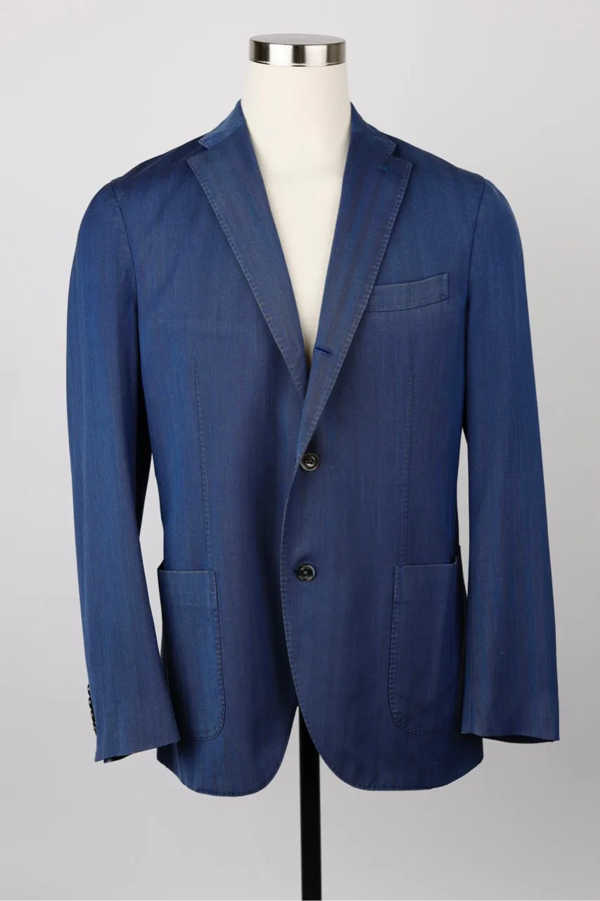 Wool Washed Denim Sport Coat