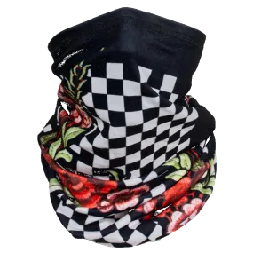 ZANheadgear Floral Checkered Motley Tube